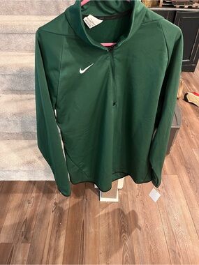 Nike Forest Green Half-Zip Athletic Pullover
